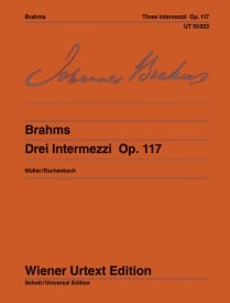 Brahms: Three Intermezzos Opus 117 for Piano published by Wiener Urtext